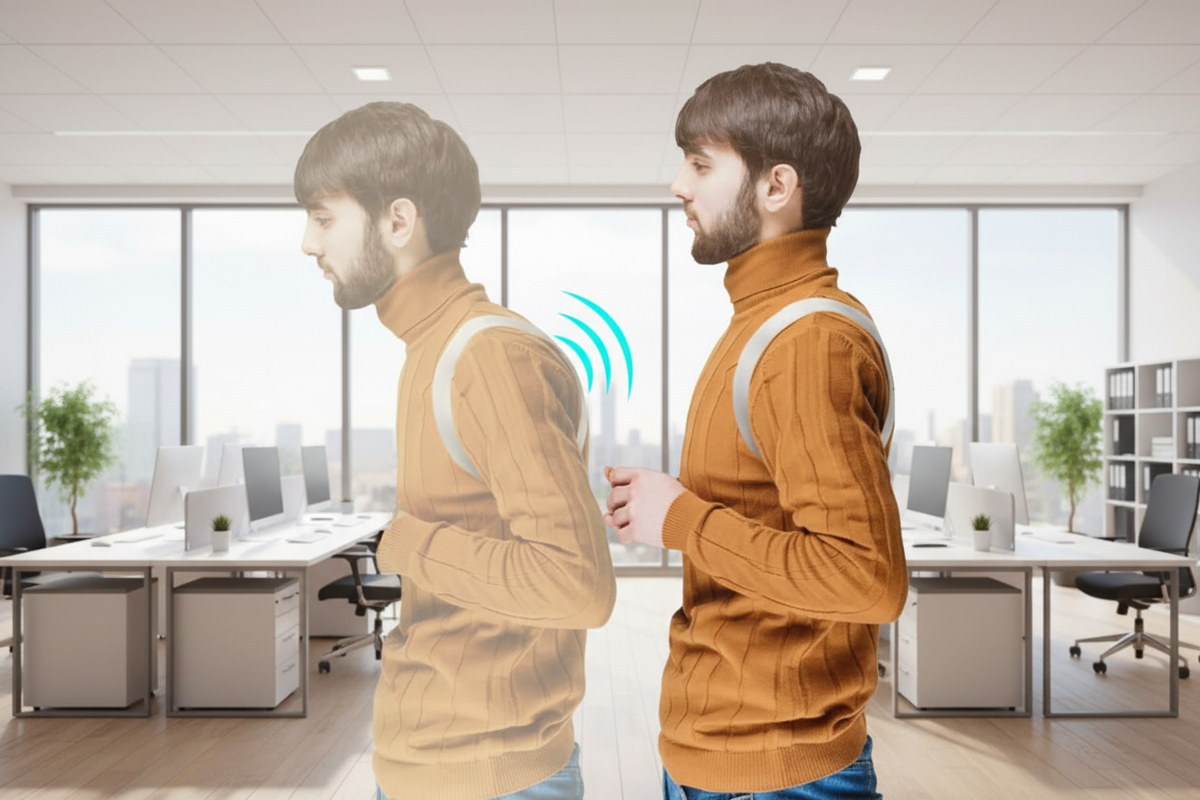 Corrector de Postura Smart con sensor de vibración
